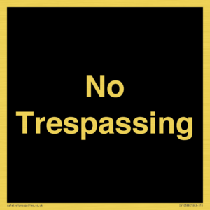 No Trespassing